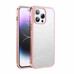 For iPhone 14 Pro SULADA Metal Frame + Nano Glass + TPU Phone Case(Pink)