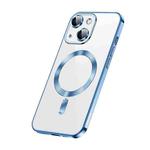 For iPhone 14 SULADA Plating TPU Shockproof Phone Soft Case(Blue)