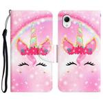 For Samsung Galaxy A23e Colored Drawing Leather Phone Case(Unicorn)