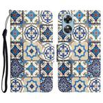 For OPPO A17 Colored Drawing Leather Phone Case(Vintage Totem)
