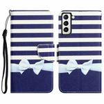 For Samsung Galaxy S23 5G Colored Drawing Leather Phone Case(Bow Knot)