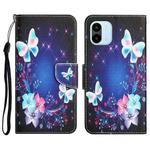 For Xiaomi Redmi A1 Colored Drawing Leather Phone Case(Butterfly)