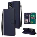 For Infinix Note 11s Multifunctional Horizontal Flip Leather Case with Three Card Slot(Navy Blue)