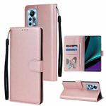 For Infinix Note 11 Pro Multifunctional Horizontal Flip Leather Case with Three Card Slot(Rose Gold)