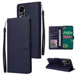 For Infinix Hot 11s Multifunctional Horizontal Flip Leather Case with Three Card Slot(Navy Blue)