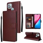 For Infinix Hot 10i Multifunctional Horizontal Flip Leather Case with Three Card Slot(Wine Red)