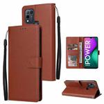 For Infinix Smart 5 Multifunctional Horizontal Flip Leather Case with Three Card Slot(Brown)