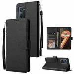 For Realme 9i Multifunctional Horizontal Flip Leather Case with Three Card Slot(Black)