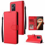 For Realme 9i Multifunctional Horizontal Flip Leather Case with Three Card Slot(Red)