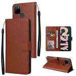 For Realme C21Y / C25Y Multifunctional Horizontal Flip Leather Case with Three Card Slot(Brown)