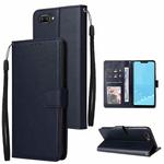 For OPPO A5 / A3s / A12e / C1 Multifunctional Horizontal Flip Leather Case with Three Card Slot(Navy Blue)