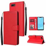 For OPPO A5 / A3s / A12e / C1 Multifunctional Horizontal Flip Leather Case with Three Card Slot(Red)