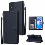 For vivo Y91C / Y1s Multifunctional Horizontal Flip Leather Case with Three Card Slot(Navy Blue)