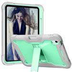 For iPad 10th Gen 10.9 2022 Silicone + PC Shockproof Tablet Case(Mint Green+Grey)