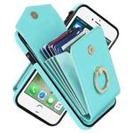 For iPhone SE 2022 / SE 2020 / 8 / 7 Anti-theft RFID Card Slot Phone Case(Mint Green)