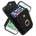 For iPhone 8 Plus / 7 Plus Anti-theft RFID Card Slot Phone Case(Black)