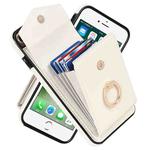 For iPhone 8 Plus / 7 Plus Anti-theft RFID Card Slot Phone Case(Beige)