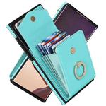 For Samsung Galaxy Note20 Anti-theft RFID Card Slot Phone Case(Mint Green)