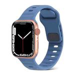 Sports Silicone Watch Band for Apple Watch Ultra 49mm / Series 8&7 45mm / SE 2&6&SE&5&4 44mm / 3&2&1 42mm(Blue)