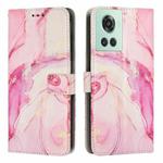 For OnePlus Ace 5G Painted Marble Pattern Leather Phone Case(Rose Gold)