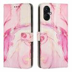 For Tecno Camon 19 Pro 5G Painted Marble Pattern Leather Phone Case(Rose Gold)