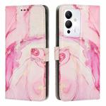 For Infinix Note 12 5G / 12 Pro 5G Painted Marble Pattern Leather Phone Case(Rose Gold)