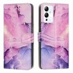For Infinix Note 12i Painted Marble Pattern Leather Phone Case(Purple)
