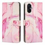For Tecno Spark 9 Pro Painted Marble Pattern Leather Phone Case(Rose Gold)