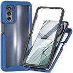 For Motorola Moto G62 5G Starry Sky Full Body Hybrid Shockproof Phone Case(Royal Blue)