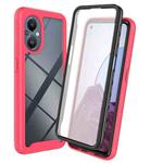 For OnePlus Nord 20 5G / OPPO Reno7 Z / Reno7 Lite / Reno8 Lite  Starry Sky Full Body Hybrid Shockproof Phone Case(Frosted Pink)