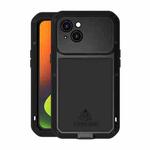 For iPhone 14 Plus LOVE MEI Metal Shockproof Life Waterproof Dustproof Phone Case(Black)