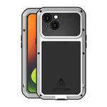 For iPhone 14 Plus LOVE MEI Metal Shockproof Life Waterproof Dustproof Phone Case(Silver)
