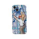 For iPhone 14 Pro Oil Painting TPU Phone Case(Hanging Painting)