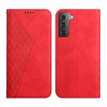 For Samsung Galaxy S23 5G Diamond Splicing Skin Feel Magnetic Leather Phone Case(Red)