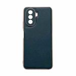 For Huawei Enjoy 50 / nova Y70 Plus / nova Y70 4G Waves Series Nano Electroplating Genuine Leather Phone Case(Green)