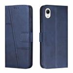 For Samsung Galaxy A23e Stitching Calf Texture Buckle Leather Phone Case(Blue)