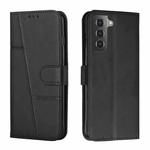 For Samsung Galaxy S23+ 5G Stitching Calf Texture Buckle Leather Phone Case(Black)