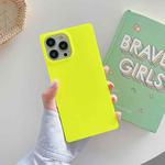 For iPhone 14 Pro Fluorescence Soft TPU Straight-Edge Phone Case(Yellow)