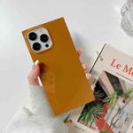 For iPhone 14 Fluorescence Soft TPU Straight-Edge Phone Case(Caramel)