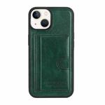 For iPhone 14 Pro Card Slot Holder Leather Phone Case(Green)