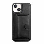 For iPhone13 Pro Card Slot Holder Leather Phone Case(Black)