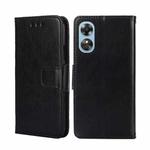For OPPO A17 Crystal Texture Leather Phone Case(Black)