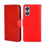 For OPPO A17 Crystal Texture Leather Phone Case(Red)