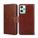 For OPPO K10x 5G Crystal Texture Leather Phone Case(Brown)