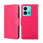 For vivo V25 5G/V25e 5G/X80 Lite Crystal Texture Leather Phone Case(Rose Red)
