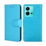 For vivo V25 5G/V25e 5G/X80 Lite Crystal Texture Leather Phone Case(Sky Blue)