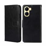 For vivo Y16 4G/Y02s 4G Crystal Texture Leather Phone Case(Black)