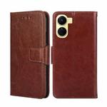 For vivo Y16 4G/Y02s 4G Crystal Texture Leather Phone Case(Brown)