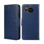 For Sharp Aquos sense7 Plus Crystal Texture Leather Phone Case(Royal Blue)