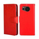 For Sharp Aquos sense7 Plus Crystal Texture Leather Phone Case(Red)